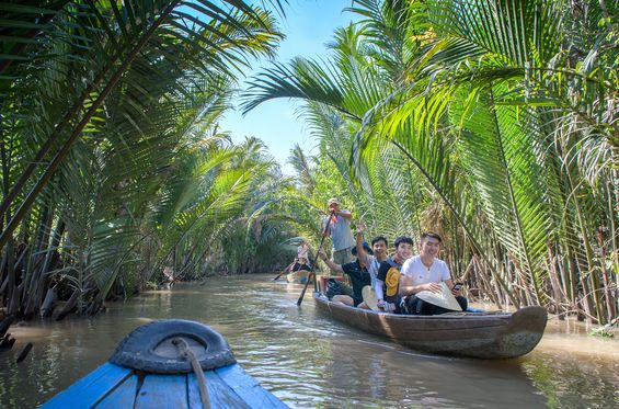 Descubrir el delta del Mekong en barco