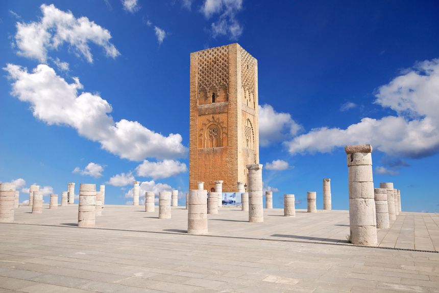 La torre Hassan y el Mausoleo de Mohamed V