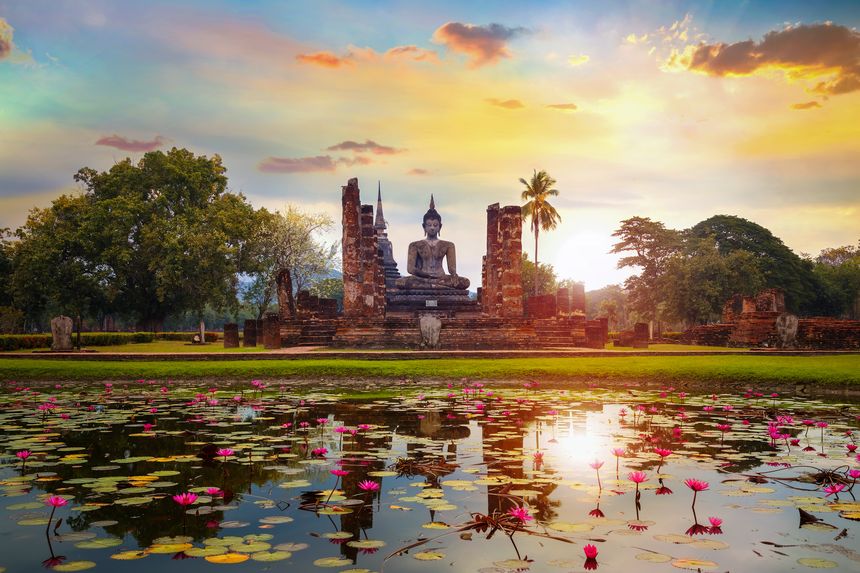 La antigua ciudad de Sukhothai