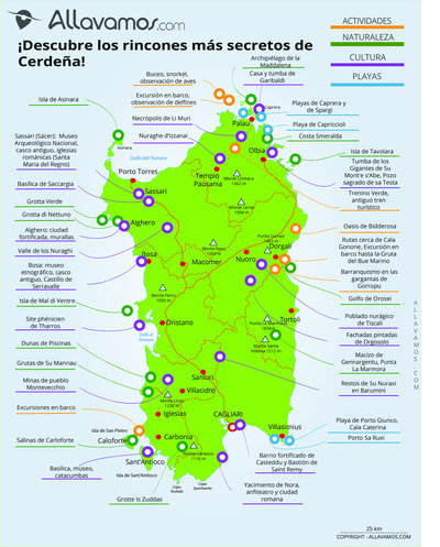 Carte des incontournables CERDEÑA