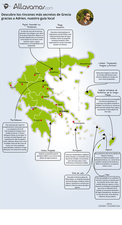 Mapa Grecia rincones secretos