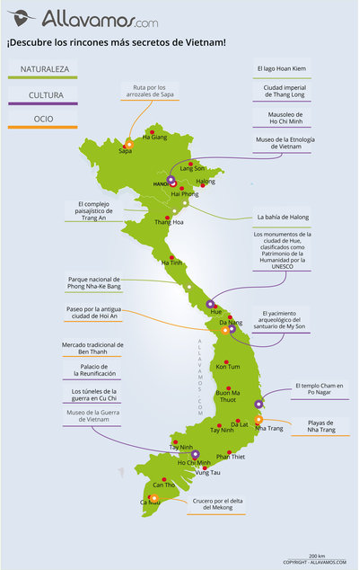 Carte des incontournables VIETNAM