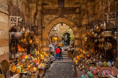 Le souk Khan el-Khalili au Caire