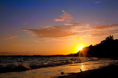 Coucher de soleil sur les îles Caicos