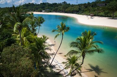 La plage de Palawan sur l'île de Sentosa