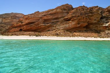 La plage de Ras Shuab sur l'île de Socotra